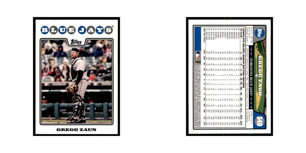 Gregg Zaun 2008 Topps #549 Baseball Cards Baseball Card NM