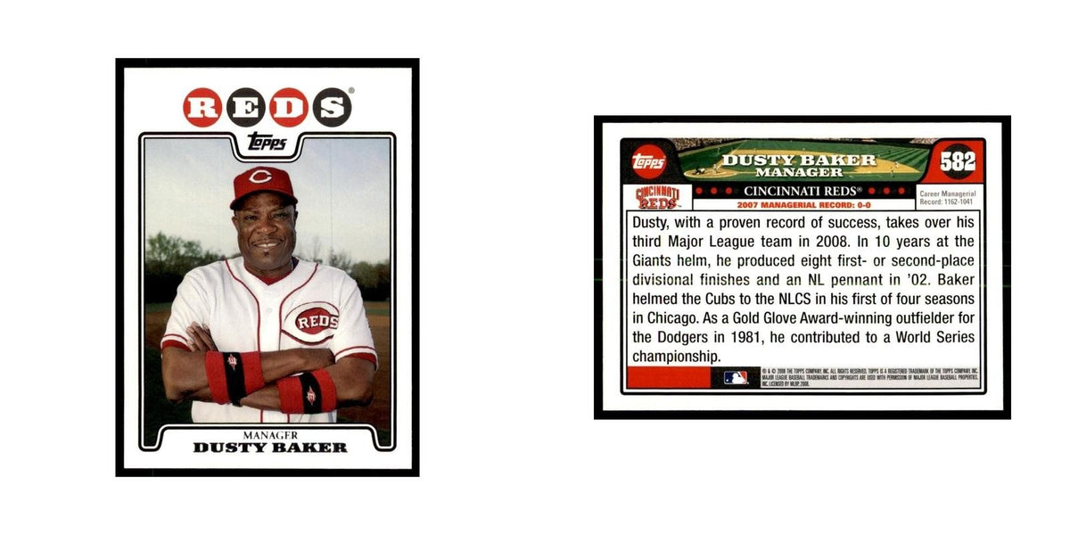 Dusty Baker 2008 Topps #582 Baseball Cards Baseball Card NM