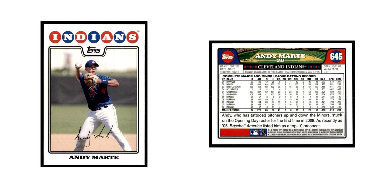 Andy Marte 2008 Topps #645 Baseball Cards Baseball Card NM