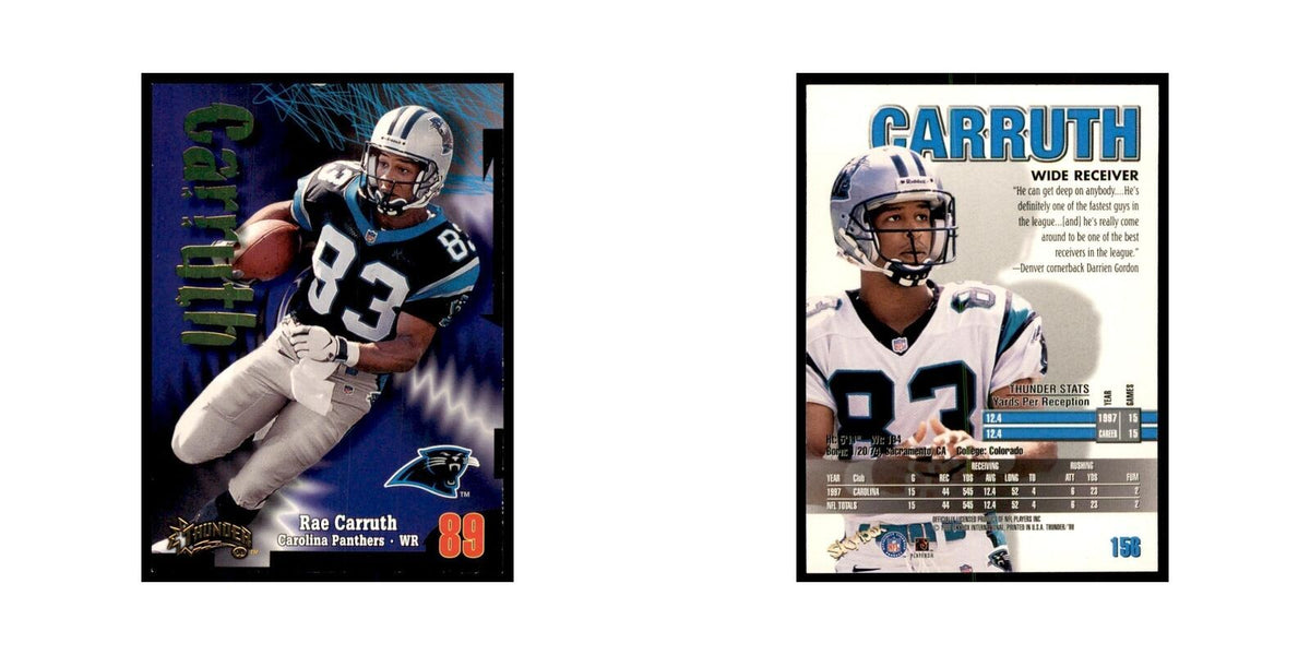 Rae Carruth 1998 SkyBox Thunder #156 Football Cards Football Card NM