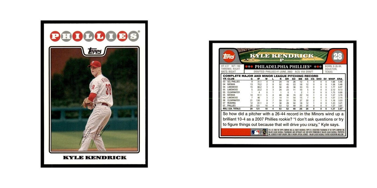 Kyle Kendrick 2008 Topps #28 Baseball Cards Baseball Card NM