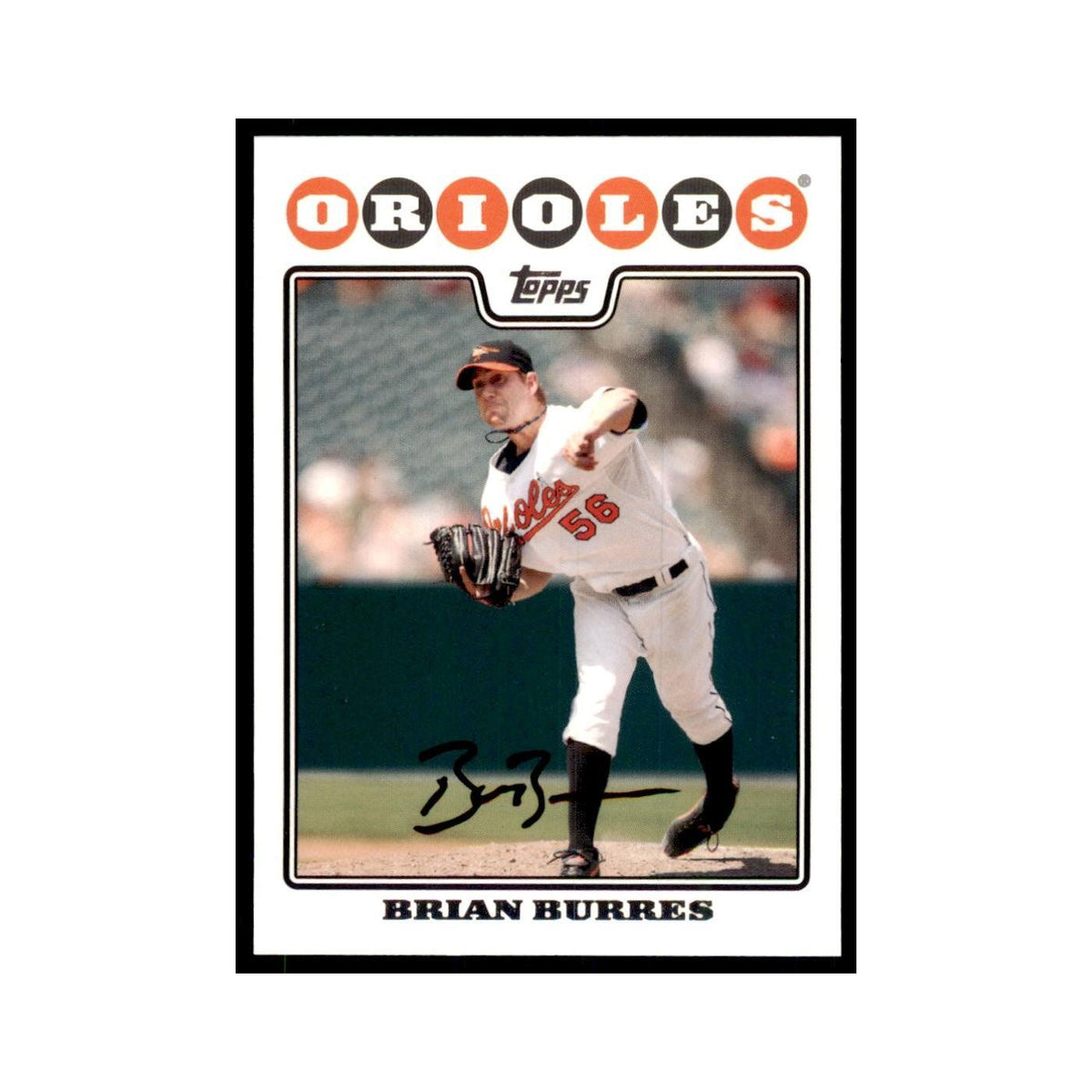 Brian Burres 2008 Topps #608 Baseball Cards Baseball Card NM
