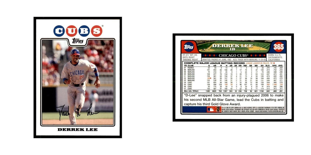 Derrek Lee 2008 Topps #365 Baseball Cards Baseball Card NM