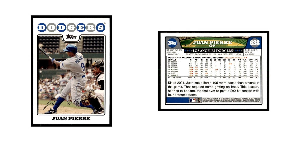 Juan Pierre 2008 Topps #638 Baseball Cards Baseball Card NM