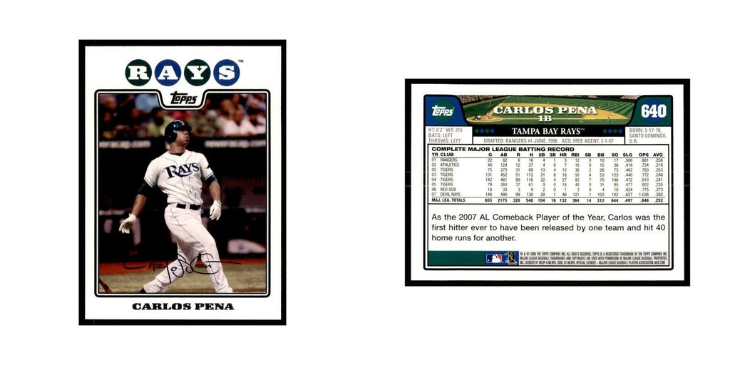 Carlos Pena 2008 Topps #640 Baseball Cards Baseball Card NM