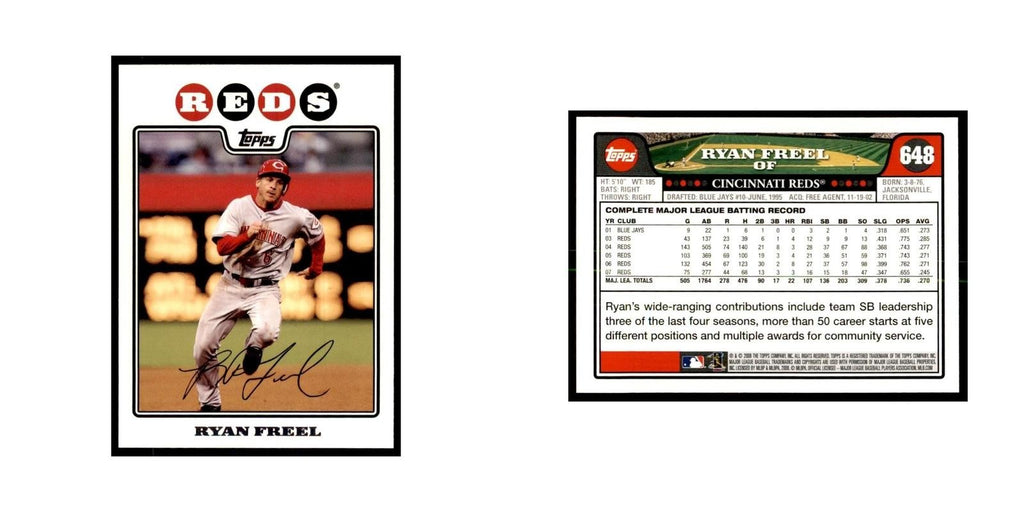 Ryan Freel 2008 Topps #648 Baseball Cards Baseball Card NM