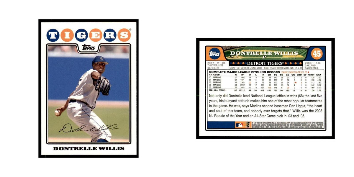 Dontrelle Willis 2008 Topps #45 Baseball Cards Baseball Card NM