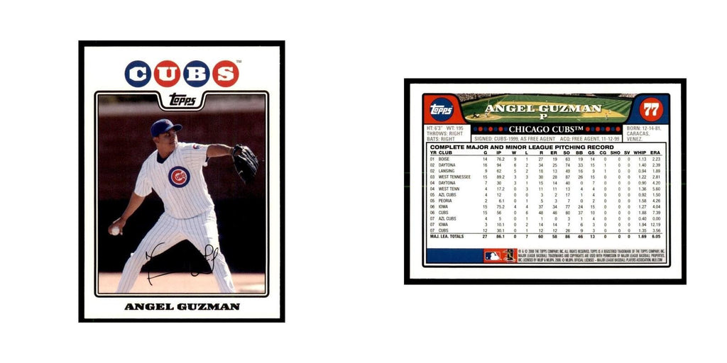 Angel Guzman 2008 Topps #77 Baseball Cards Baseball Card NM