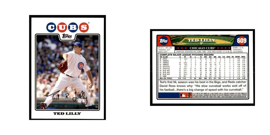 Ted Lilly 2008 Topps #609 Baseball Cards Baseball Card NM