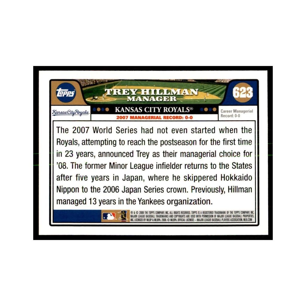 Trey Hillman 2008 Topps #623 Baseball Cards Baseball Card NM