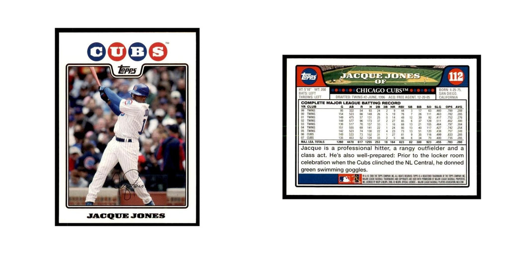 Jacque Jones 2008 Topps #112 Baseball Cards Baseball Card NM