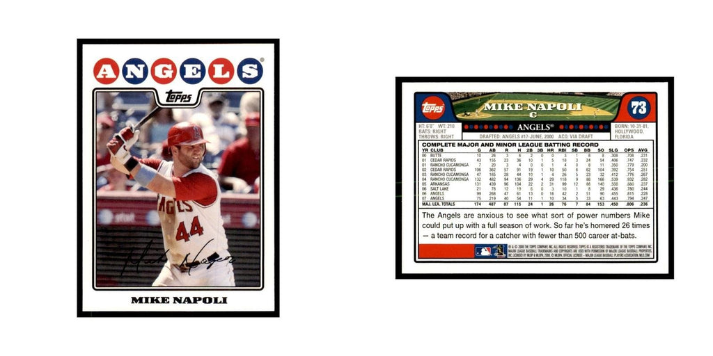 Mike Napoli 2008 Topps #73 Baseball Cards Baseball Card NM