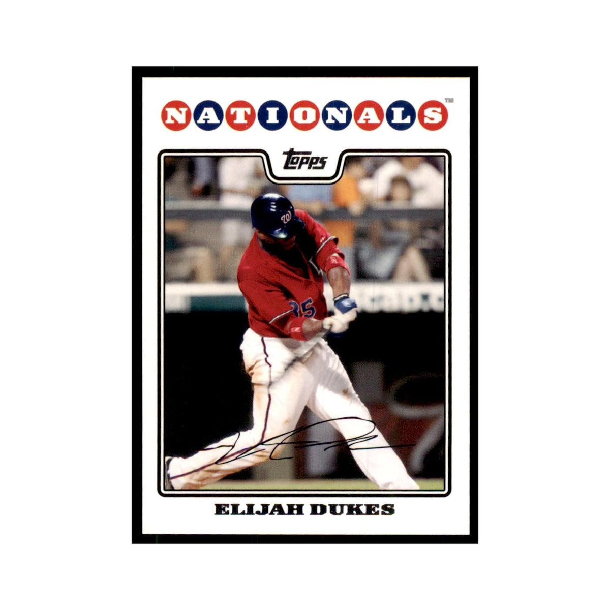 Elijah Dukes 2008 Topps #416 Baseball Cards Baseball Card NM