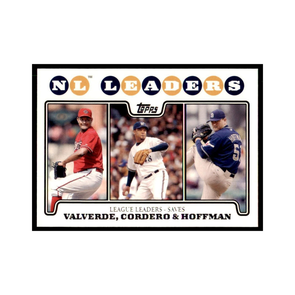 Jose Valverde Francisco Cordero Trevor Hoffman 2008 Topps #323 Baseball Cards NM