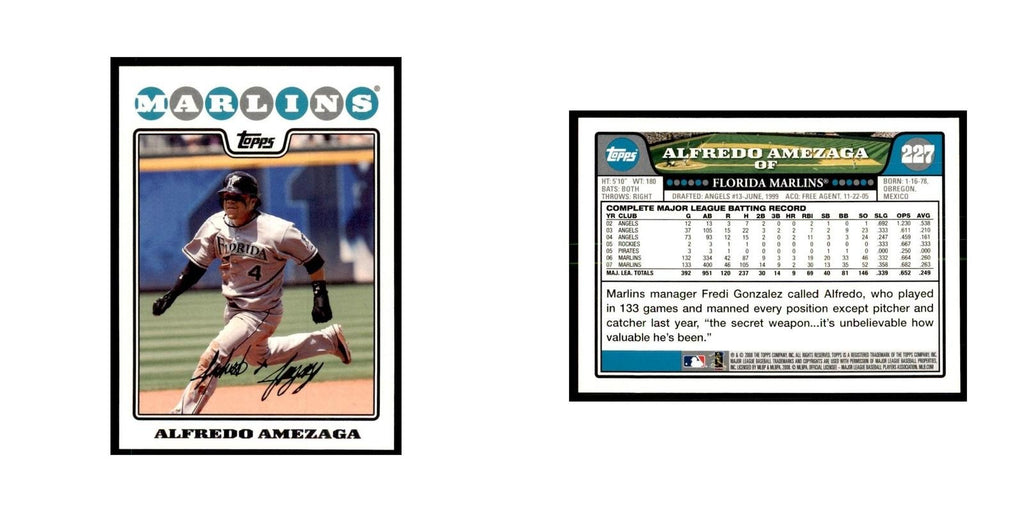 Alfredo Amezaga 2008 Topps #227 Baseball Cards Baseball Card NM