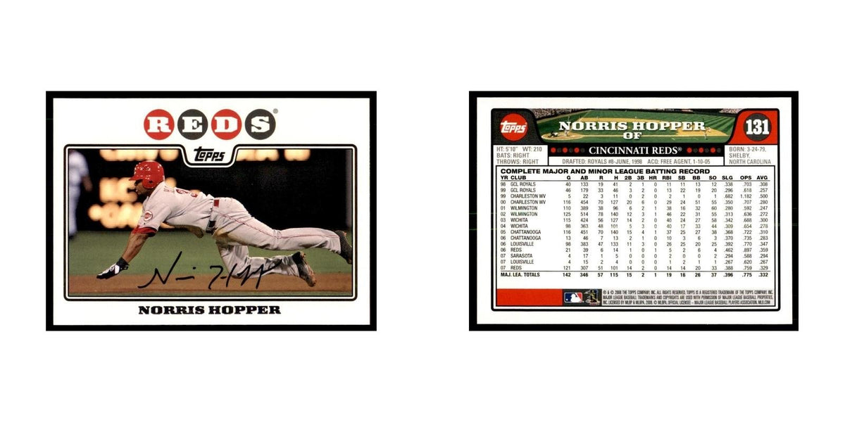 Norris Hopper 2008 Topps #131 Baseball Cards Baseball Card NM