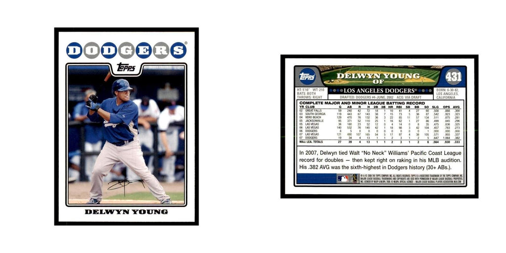 Delwyn Young 2008 Topps #431 Baseball Cards Baseball Card NM
