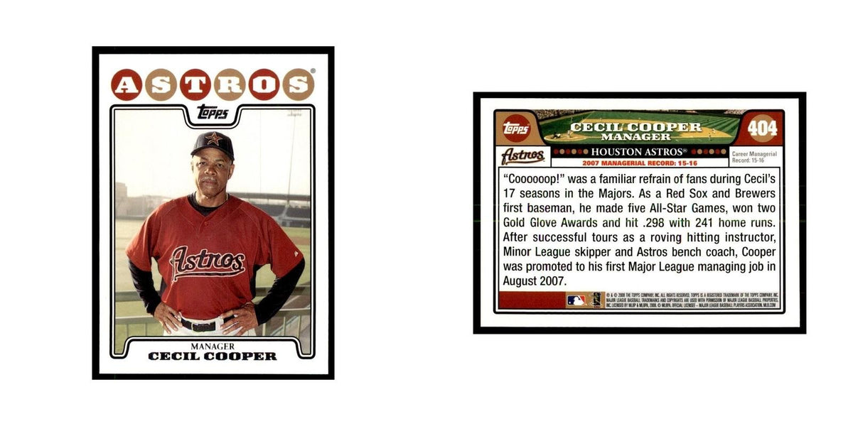 Cecil Cooper 2008 Topps #404 Baseball Cards Baseball Card NM