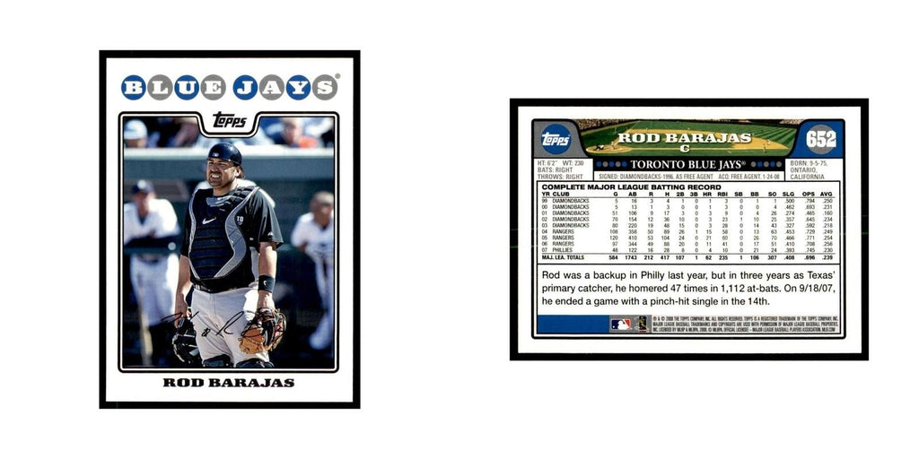 Rod Barajas 2008 Topps #652 Baseball Cards Baseball Card NM