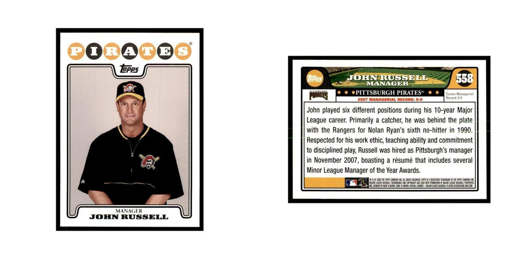 John Russell 2008 Topps #558 Baseball Cards Baseball Card NM