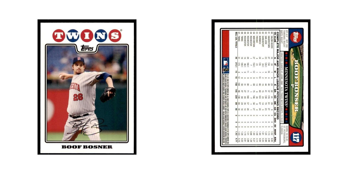 Boof Bonser 2008 Topps #117 Baseball Cards Baseball Card NM