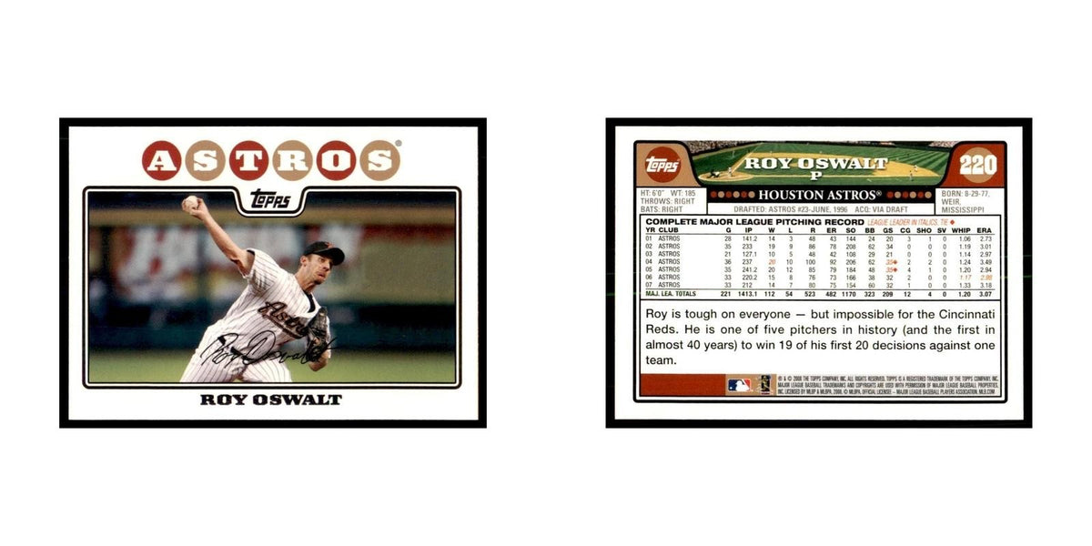 Roy Oswalt 2008 Topps #220 Baseball Cards Baseball Card NM