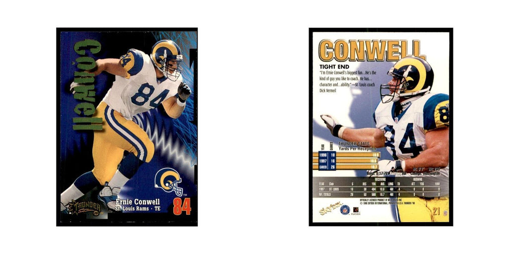 Ernie Conwell 1998 SkyBox Thunder #21 Football Cards Football Card NM