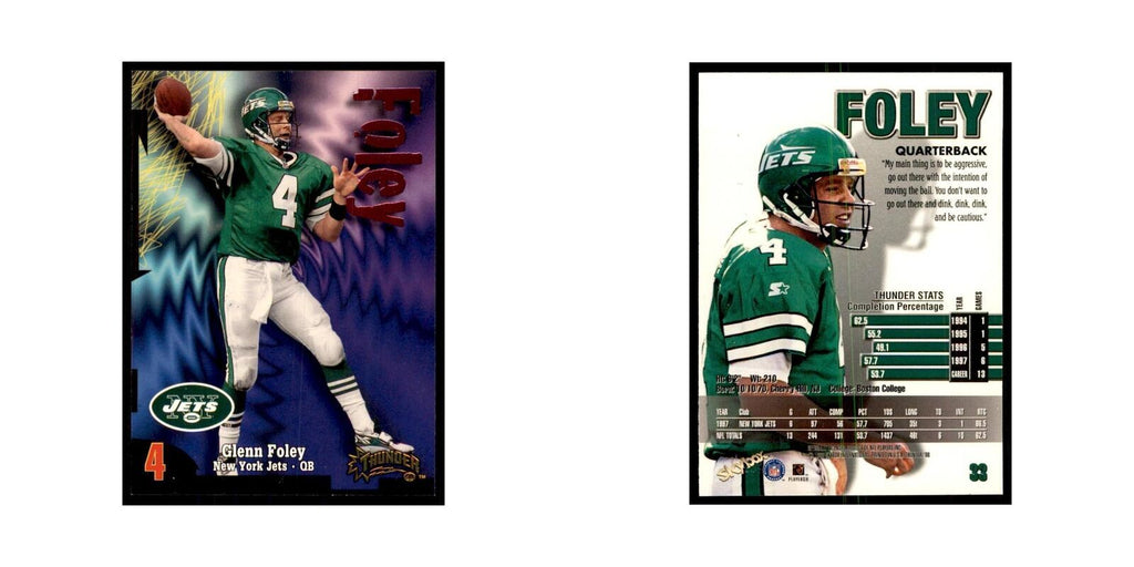 Glenn Foley 1998 SkyBox Thunder #33 Football Cards Football Card NM