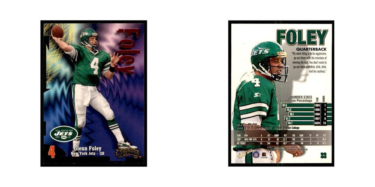 Glenn Foley 1998 SkyBox Thunder #33 Football Cards Football Card NM