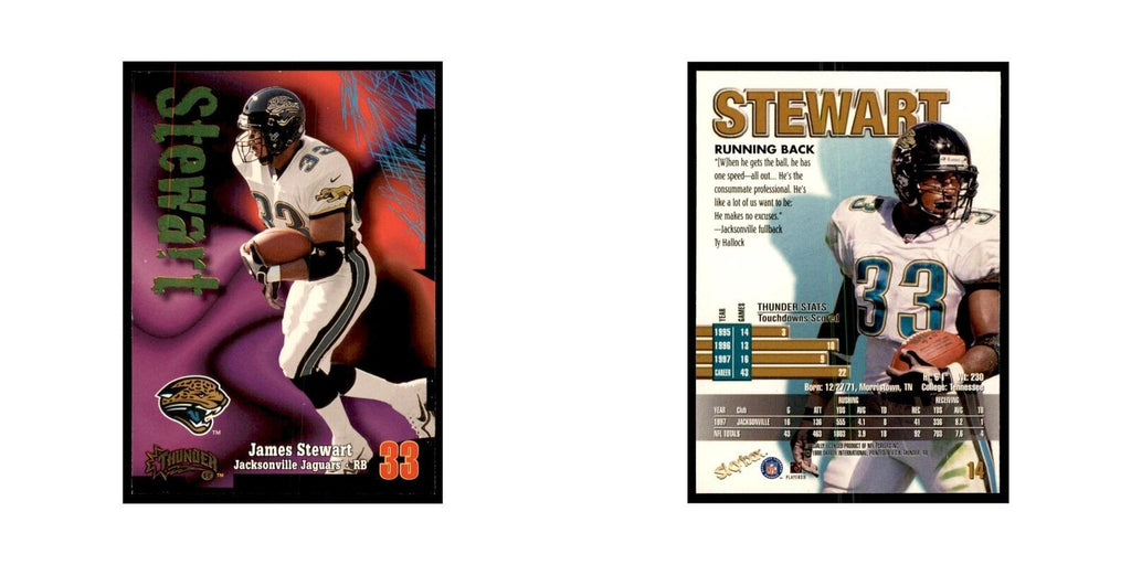 James Stewart 1998 SkyBox Thunder #14 Football Cards Football Card NM