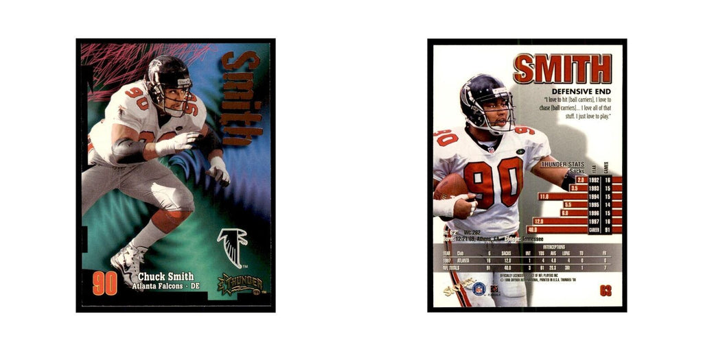 Chuck Smith 1998 SkyBox Thunder #63 Football Cards Football Card NM