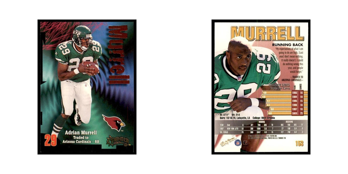 Adrian Murrell 1998 SkyBox Thunder #153 Football Cards Football Card NM