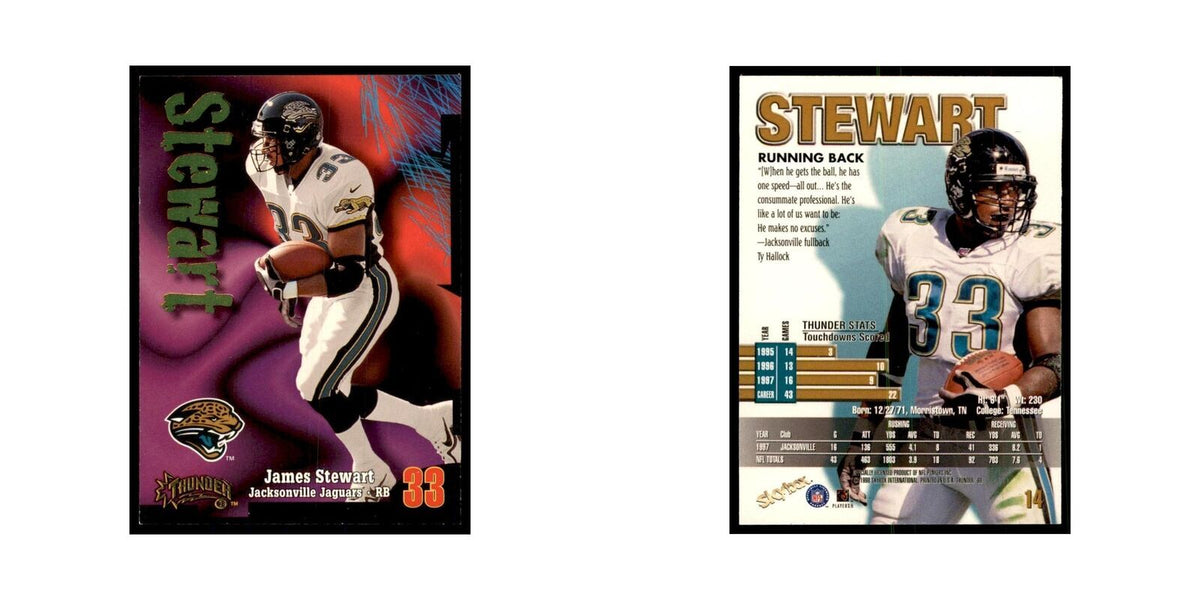 James Stewart 1998 SkyBox Thunder #14 Football Cards Football Card NM