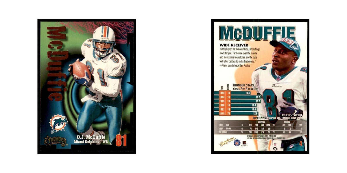 O.J. McDuffie 1998 SkyBox Thunder #4 Football Cards Football Card NM