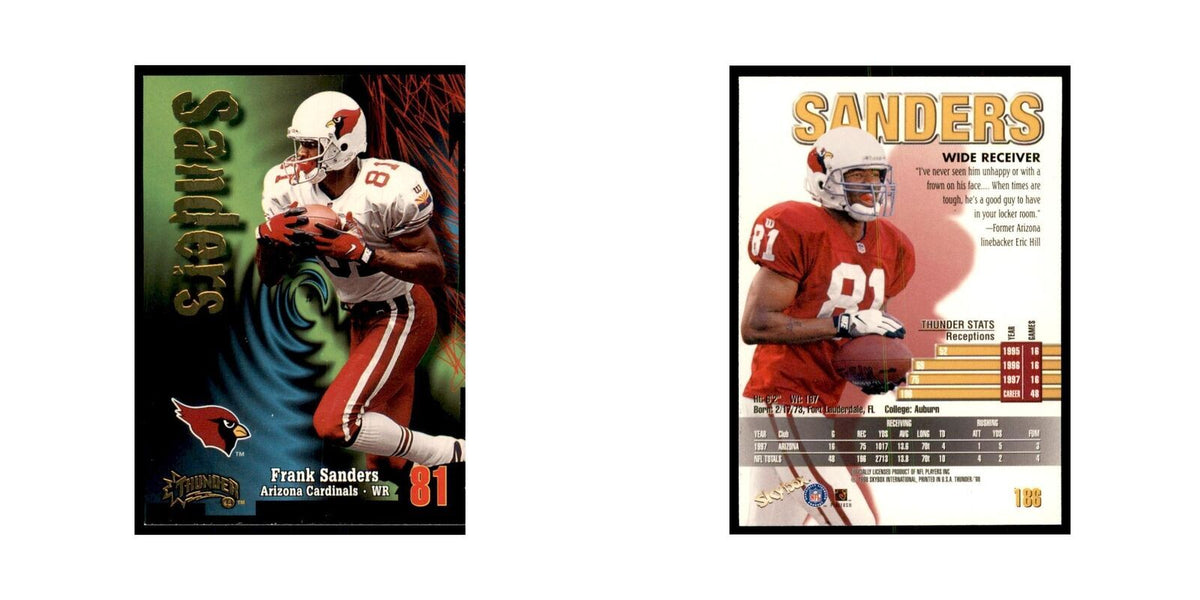 Frank Sanders 1998 SkyBox Thunder #186 Football Cards Football Card NM