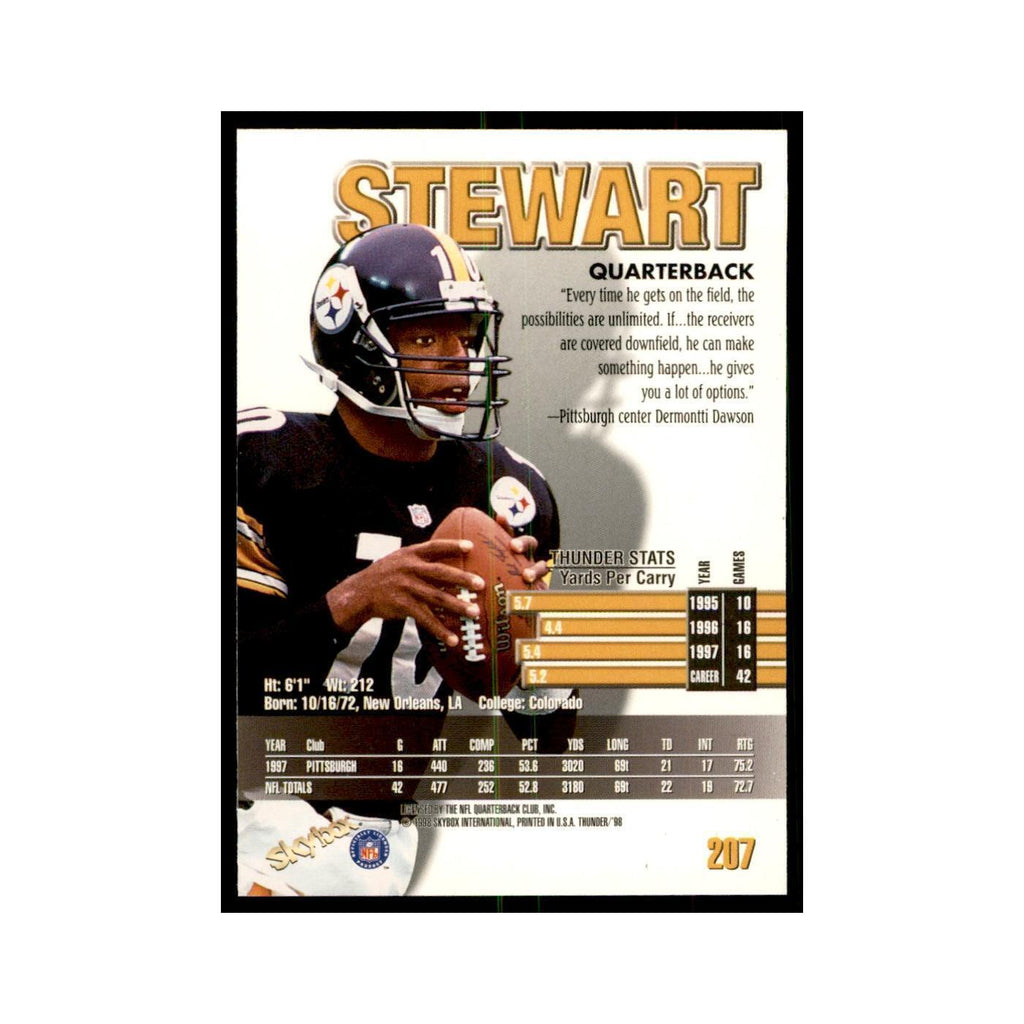 Kordell Stewart 1998 SkyBox Thunder #207 Football Cards Football Card NM