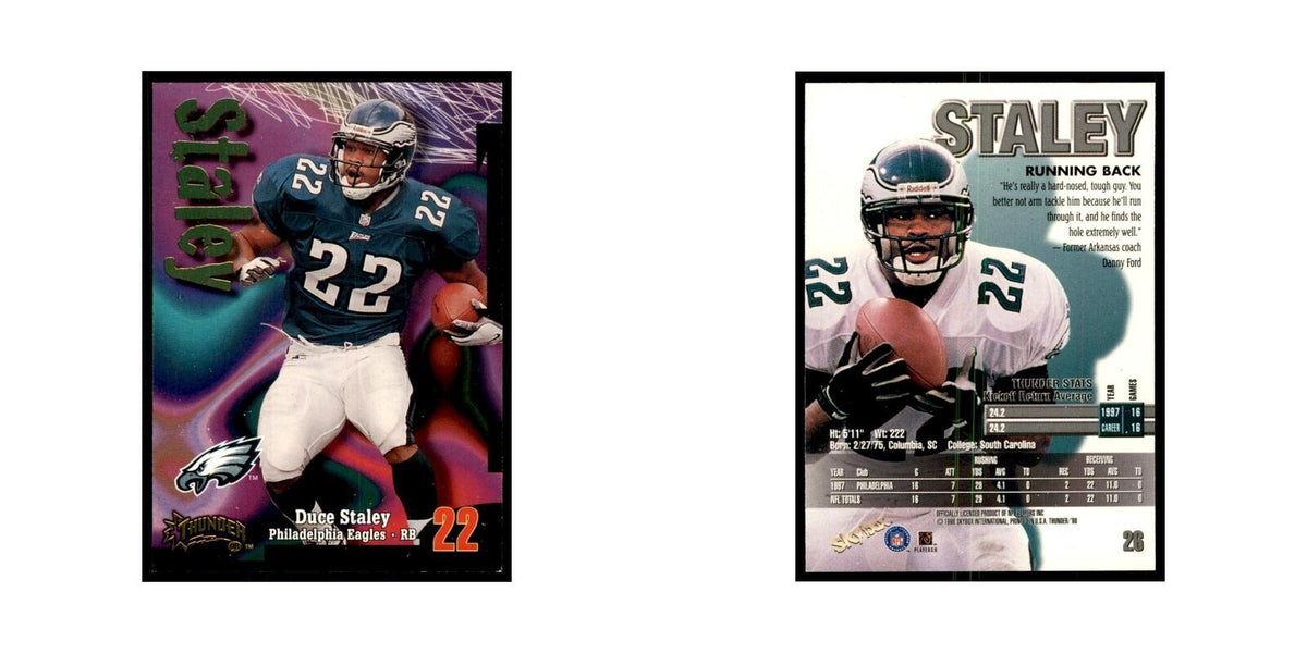 Duce Staley 1998 SkyBox Thunder #26 Football Cards Football Card NM
