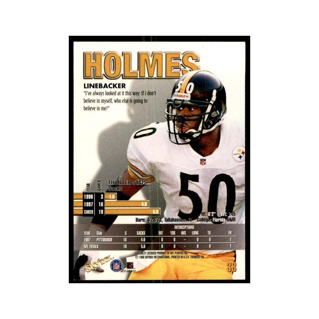 Earl Holmes 1998 SkyBox Thunder #38 Football Cards Football Card NM