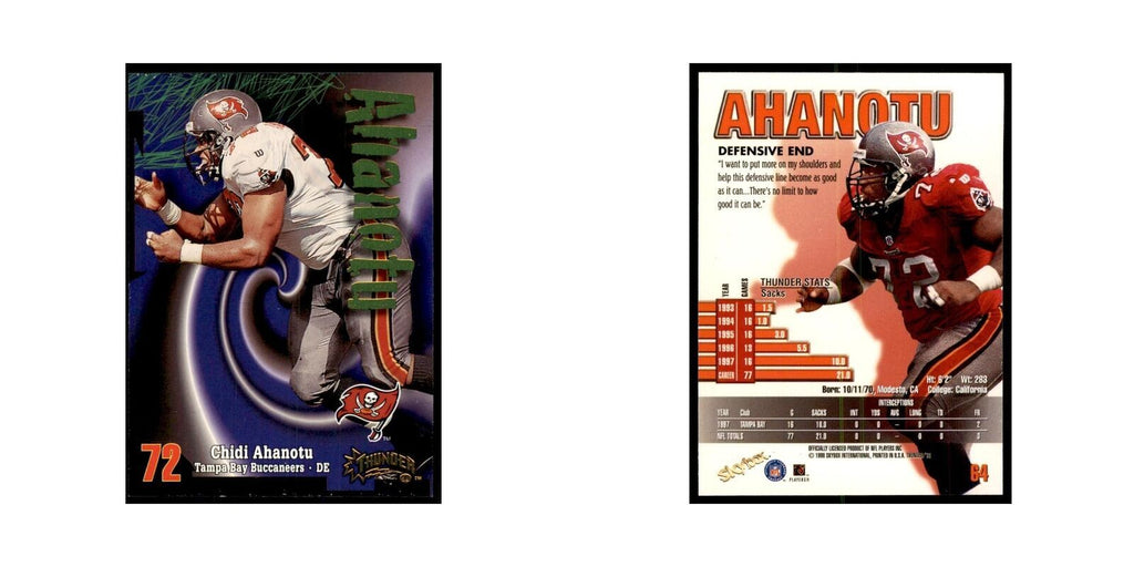 Chidi Ahanotu 1998 SkyBox Thunder #64 Football Cards Football Card NM