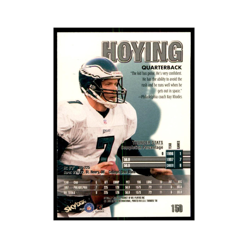 Bobby Hoying 1998 SkyBox Thunder #150 Football Cards Football Card NM