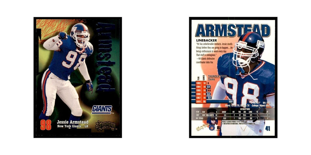 Jessie Armstead 1998 SkyBox Thunder #41 Football Cards Football Card NM