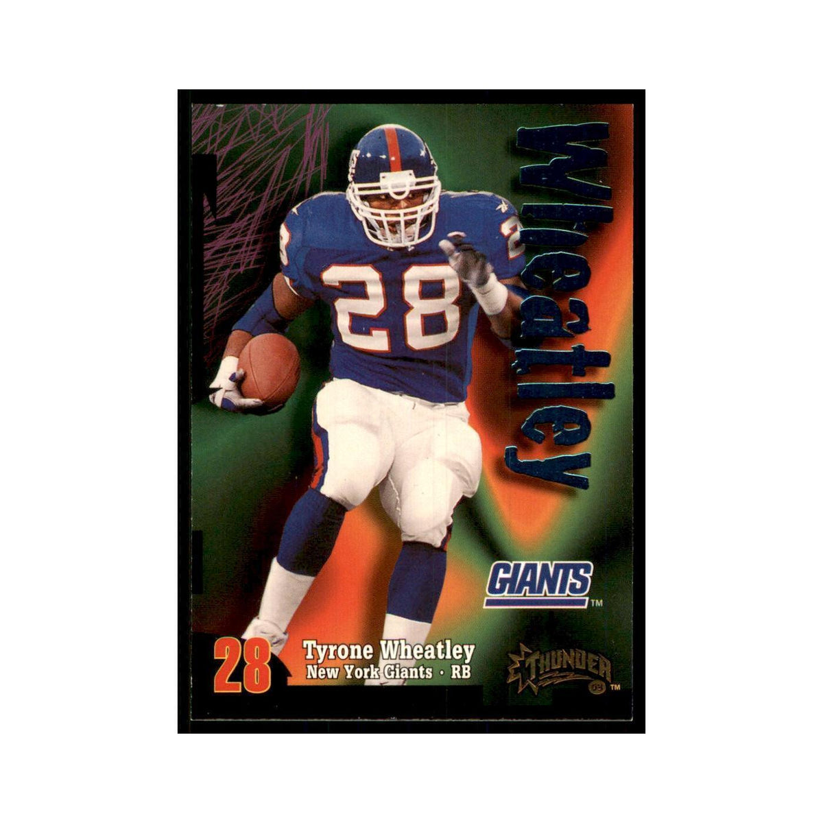 Tyrone Wheatley 1998 SkyBox Thunder #83 Football Cards Football Card NM