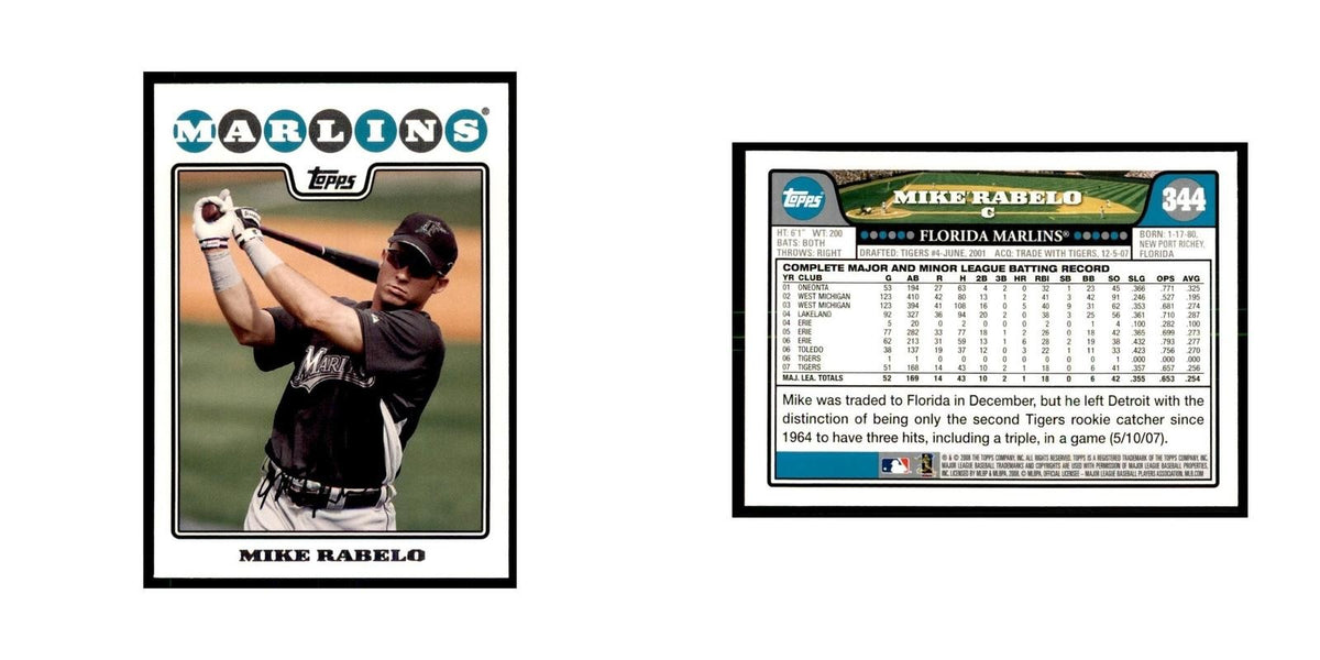 Mike Rabelo 2008 Topps #344 Baseball Cards Baseball Card NM