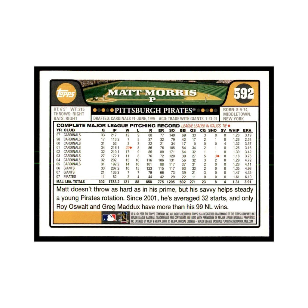 Matt Morris 2008 Topps #592 Baseball Cards Baseball Card NM