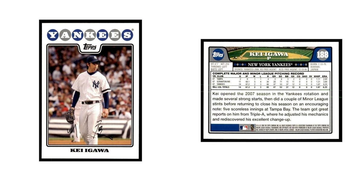Kei Igawa 2008 Topps #188 Baseball Cards Baseball Card NM