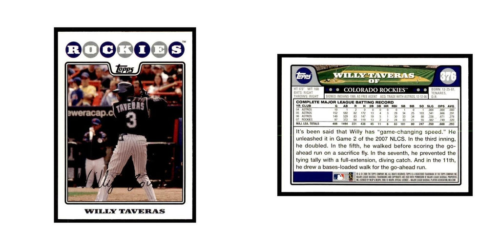 Willy Taveras 2008 Topps #376 Baseball Cards Baseball Card NM