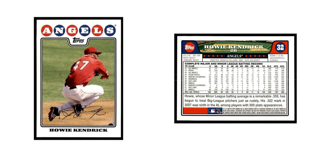 Howie Kendrick 2008 Topps #32 Baseball Cards Baseball Card NM