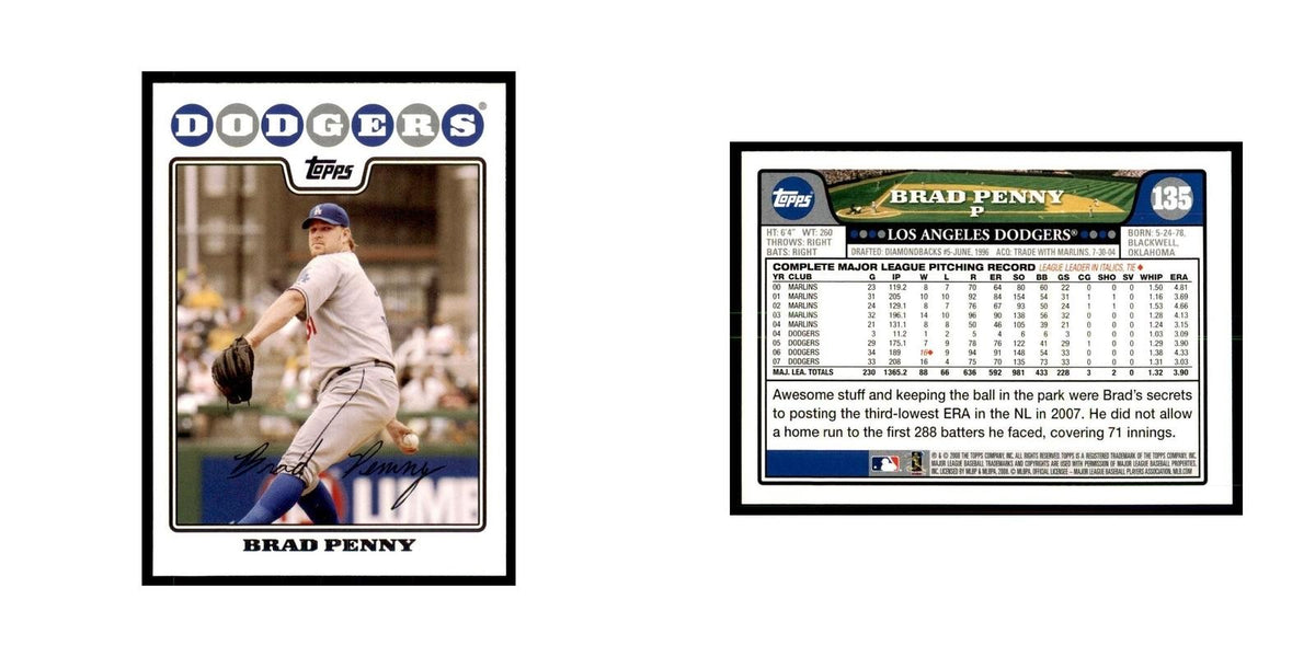 Brad Penny 2008 Topps #135 Baseball Cards Baseball Card NM