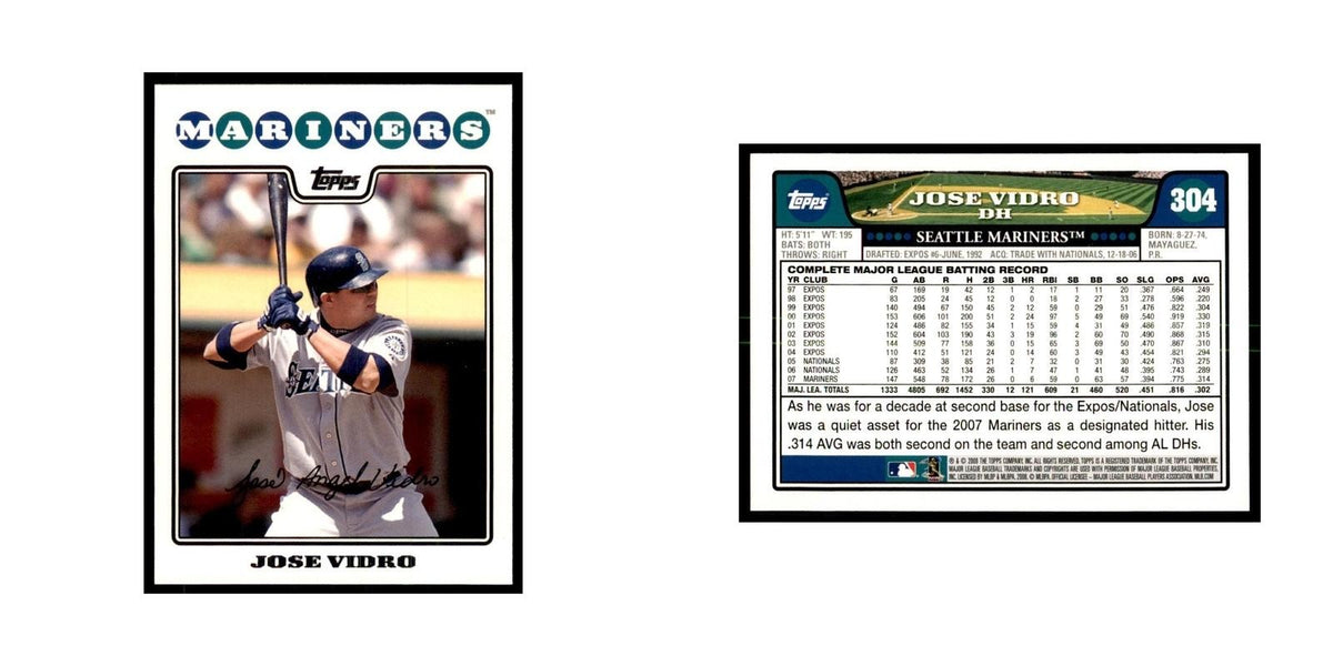 Jose Vidro 2008 Topps #304 Baseball Cards Baseball Card NM