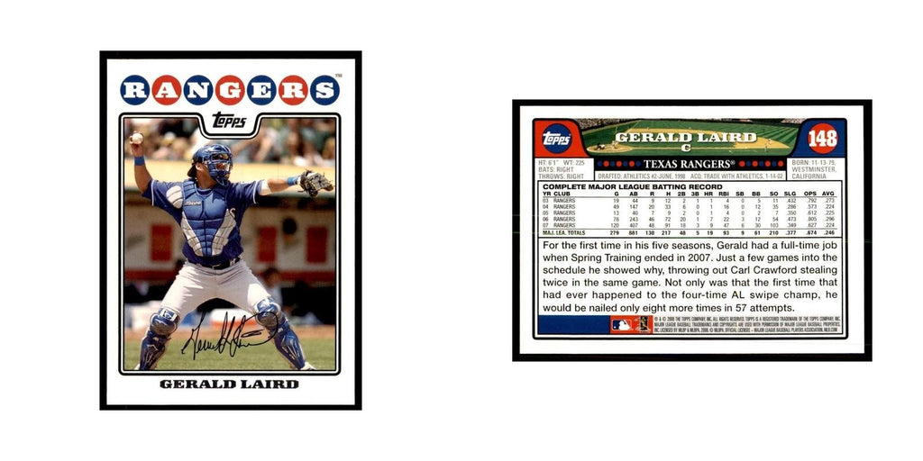 Gerald Laird 2008 Topps #148 Baseball Cards Baseball Card NM